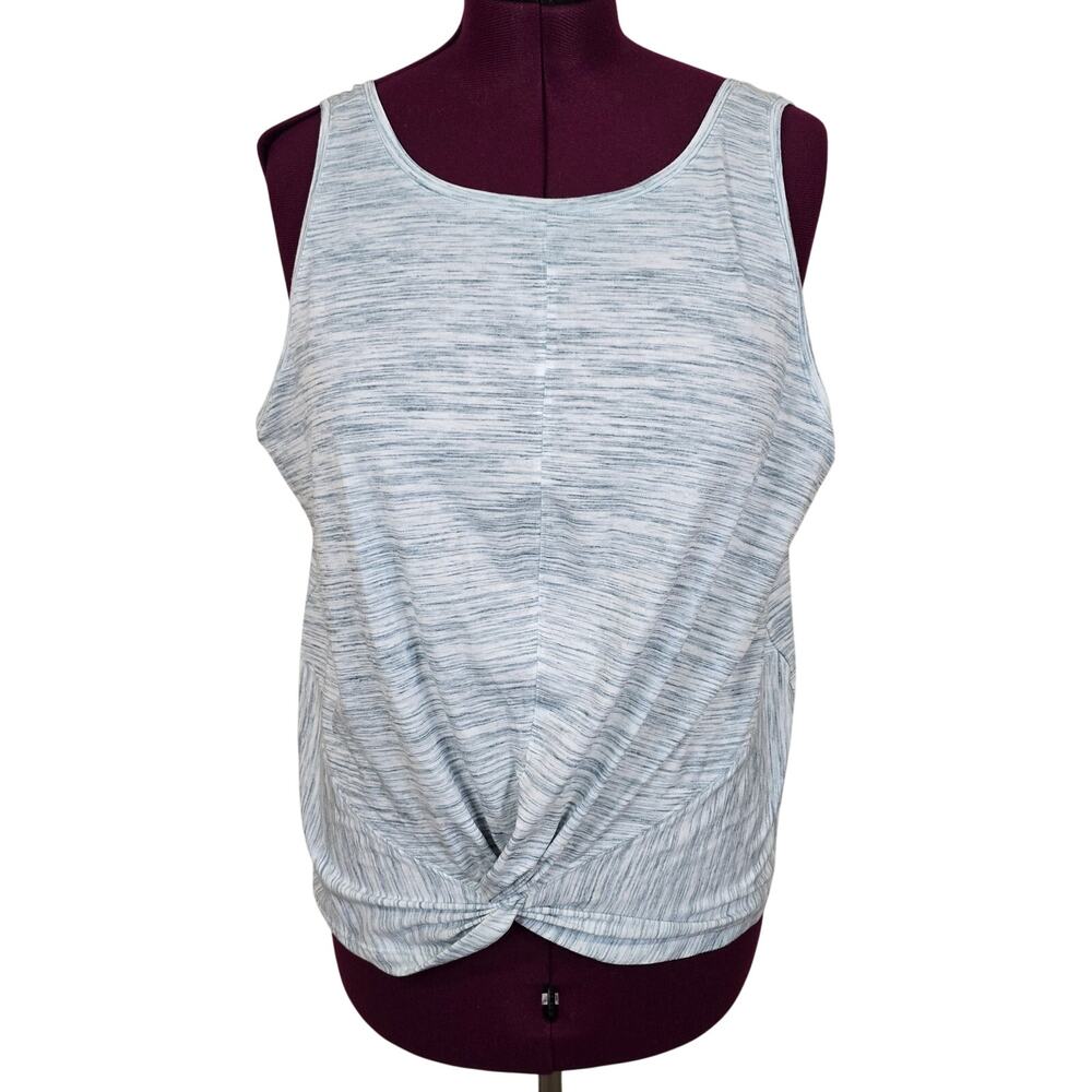 Women's Athleta Teal Knotted Front Scoop Back Athletic Tank | Size 2X